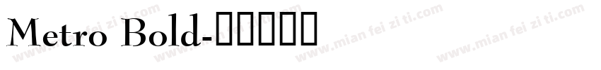 Metro Bold字体转换
